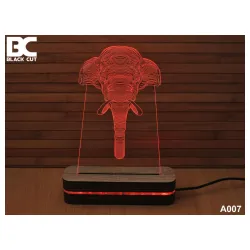 3D lampa Slon ljubičasti