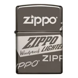 Upaljač Zippo Black Ice Logo 360