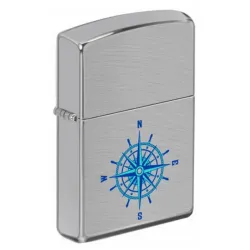 Upaljač Zippo Satin Chrome Compass