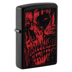 Zippo Black Upaljač Red Skull Design
